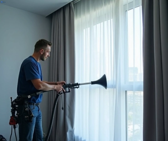 Professional curtain steam cleaning process equipment Matty Curtain Cleaning ashcroft-nsw