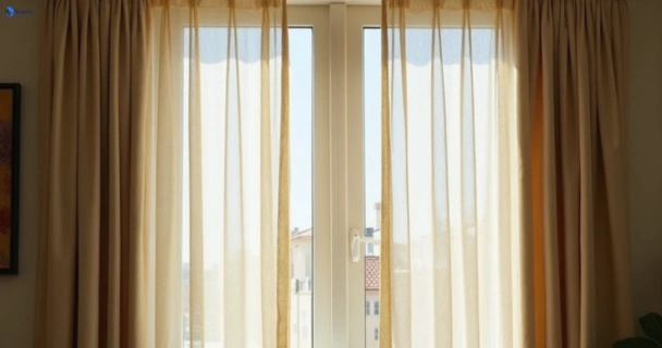 Dusty and dull curtains in ashcroft-nsw before steam cleaning